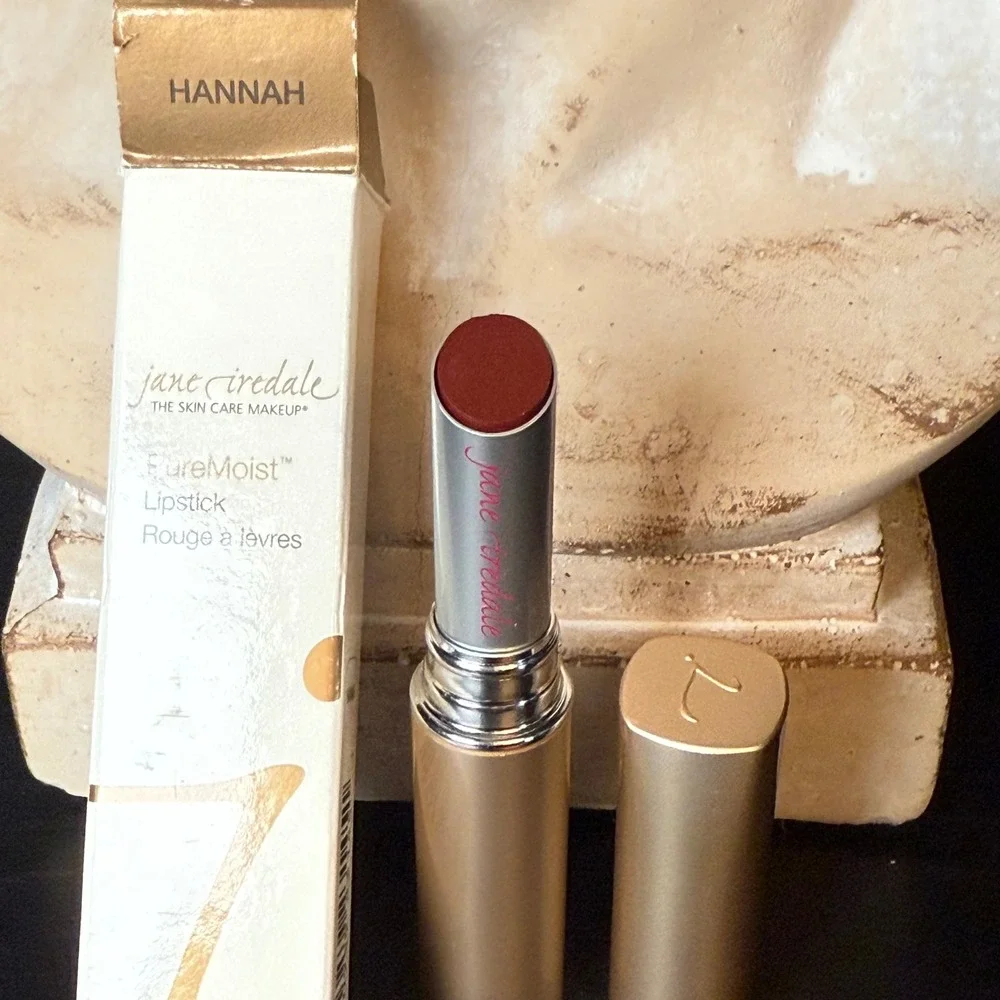 Jane Iredale PureMoist Lipstick Hannah Red Brown 3g .1oz New in‎ Box